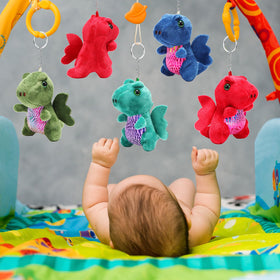 Siifert plush dragon keychain color variety; easy to match bags and gifts.