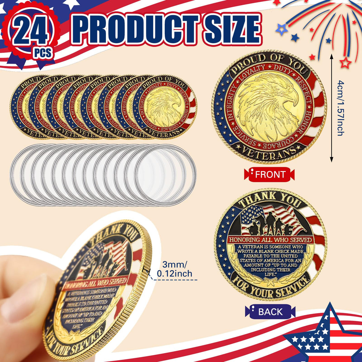 Siifert prayer coin in hand for personal devotion and focus
