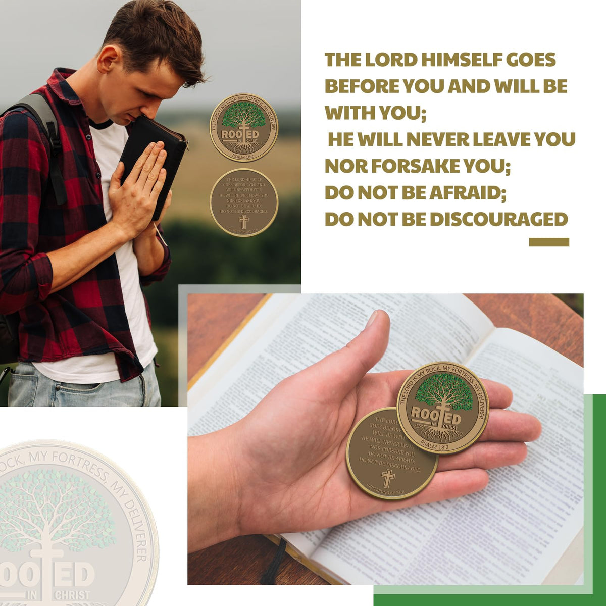 Siifert coin close-up with verse and durable construction for everyday carry