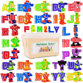 Siiziitoo alphabets robots letters in bright colors support early alphabet recognition