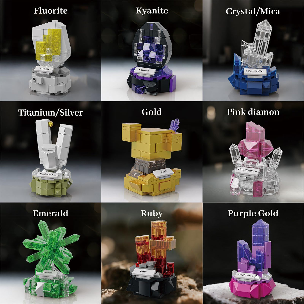 Sikewettx gemstone model bonsai display adds color and shine to desks and shelves.