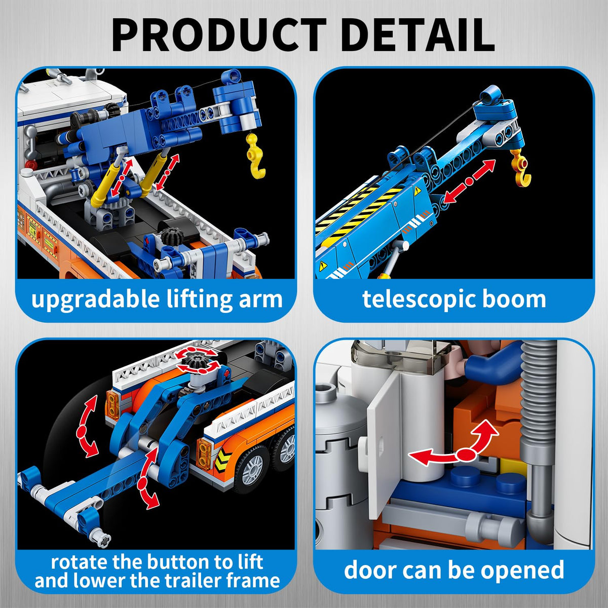 Sikewettx rotating crane arm shows adjustable lift for dynamic play.