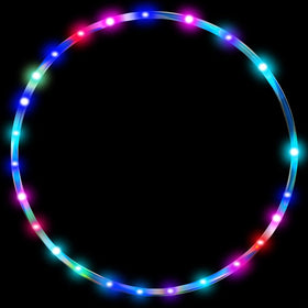 SIKWO 36in LED hoop with color-changing lights for dynamic performances.