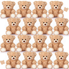 Silipull 8-inch light brown bear plush, cuddly companion.