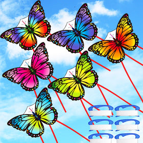 Silipull butterfly kite 55x28 inches flying at the beach