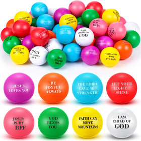 Silipull red Christian stress ball with verse for classroom focus and prayer moments