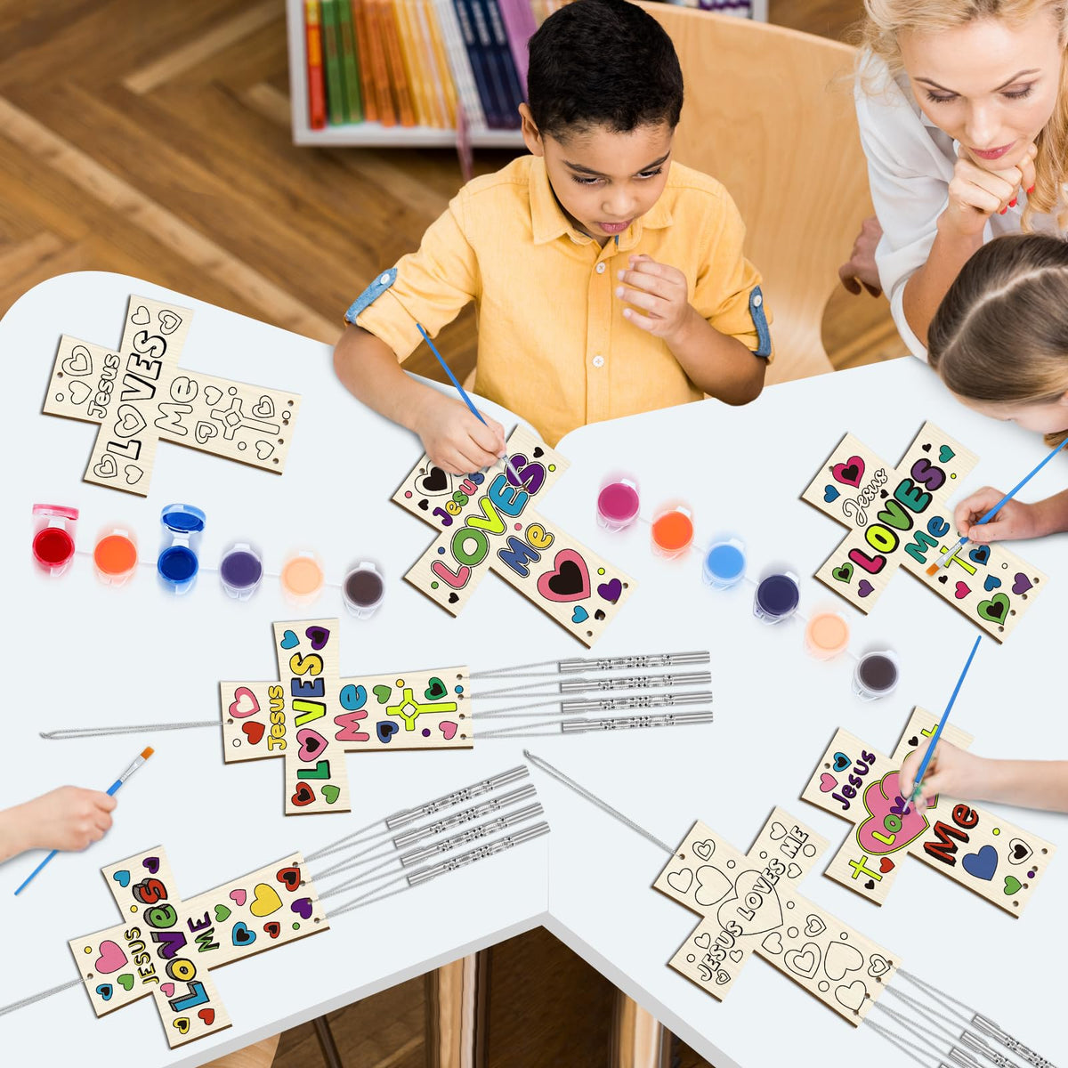 Silipull classroom-ready crafting setup for Sunday School or VBS activities.
