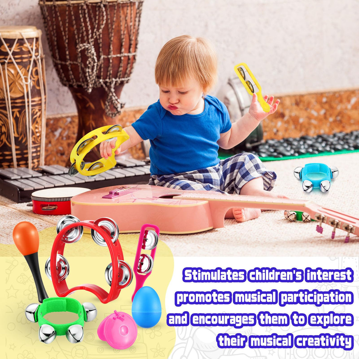 Silipull 36-piece set displayed for classroom rhythm play sessions