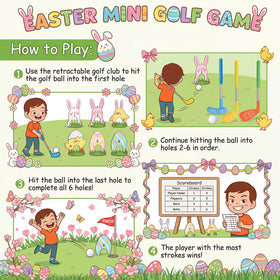 Silipull Easter mini golf egg hole suitable for Easter hunts and decor.