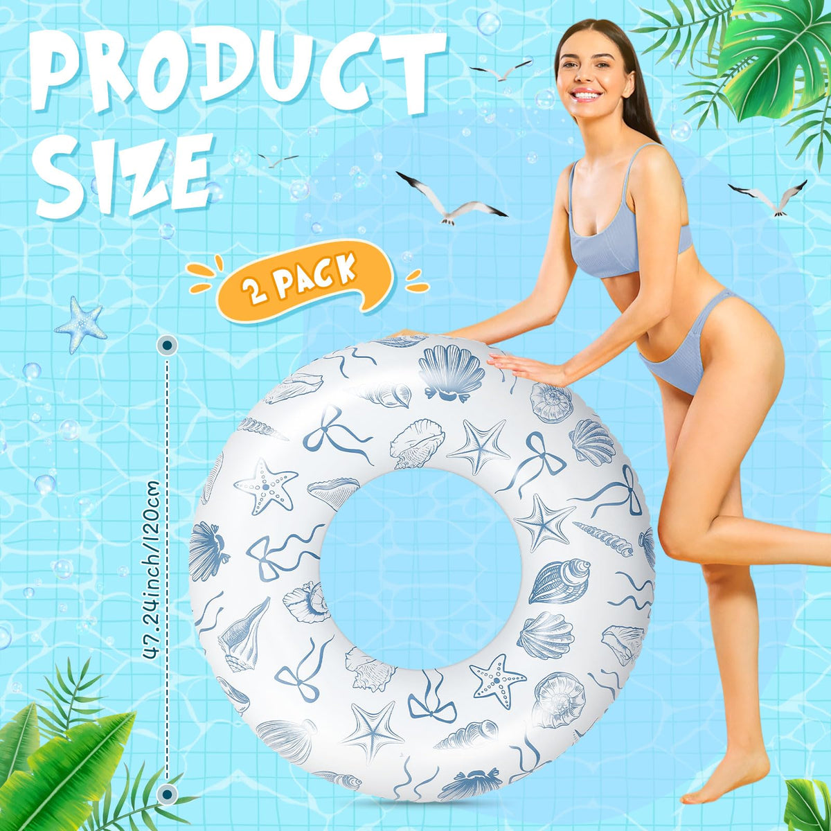 Silipull giant swim ring 120 cm diameter for comfortable adult floats