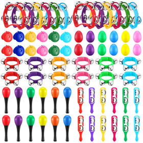 Silipull hand tambourine bright colors boost tactile rhythm and coordination