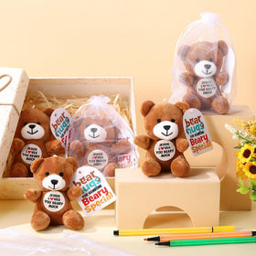 Silipull Jesus Loves You Beary Much bears displayed for Easter party favors