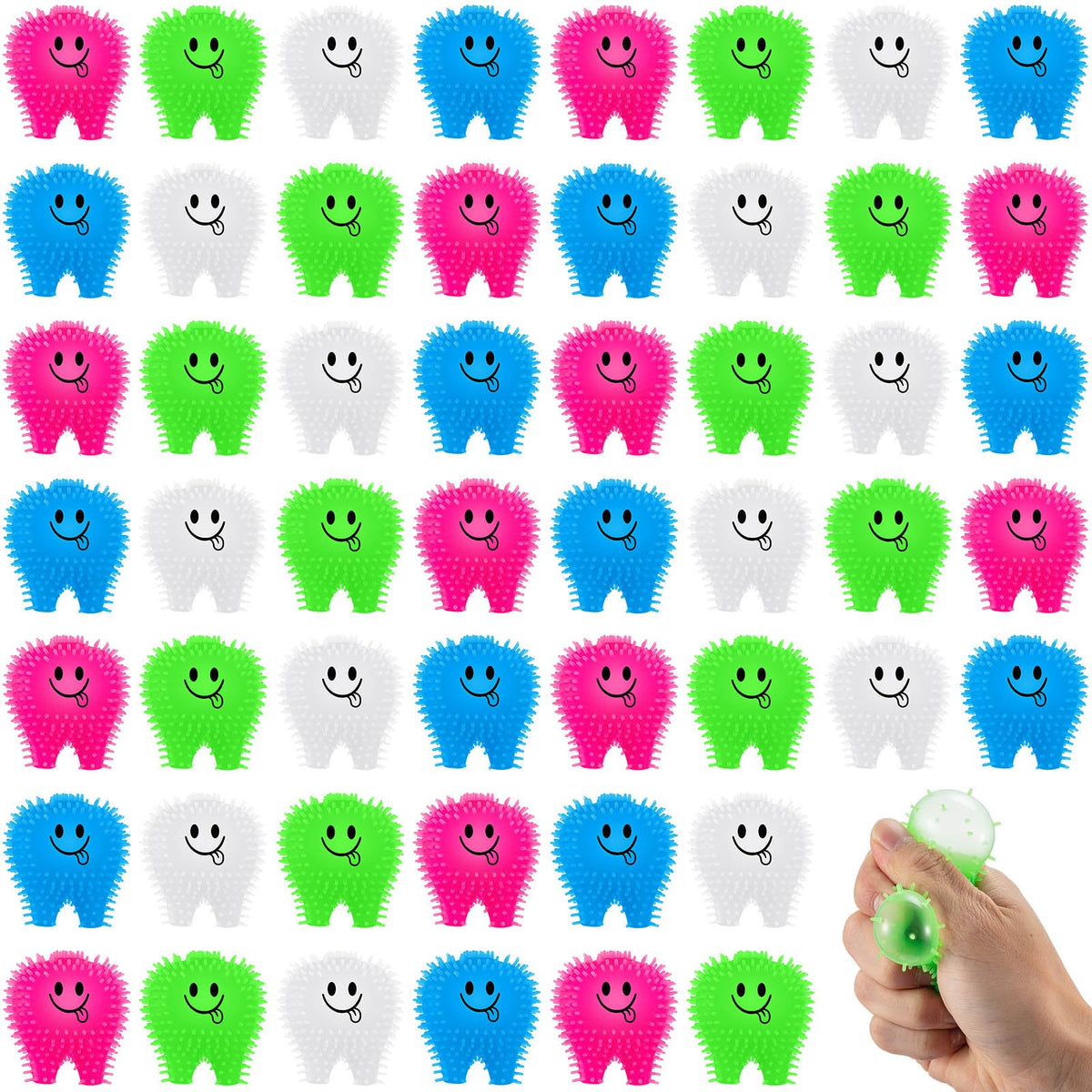 Silipull mini tooth toy puffer in pink for fidgeting and stress relief.