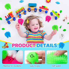 Silipull mini tooth toy puffer in white designed for desk use.