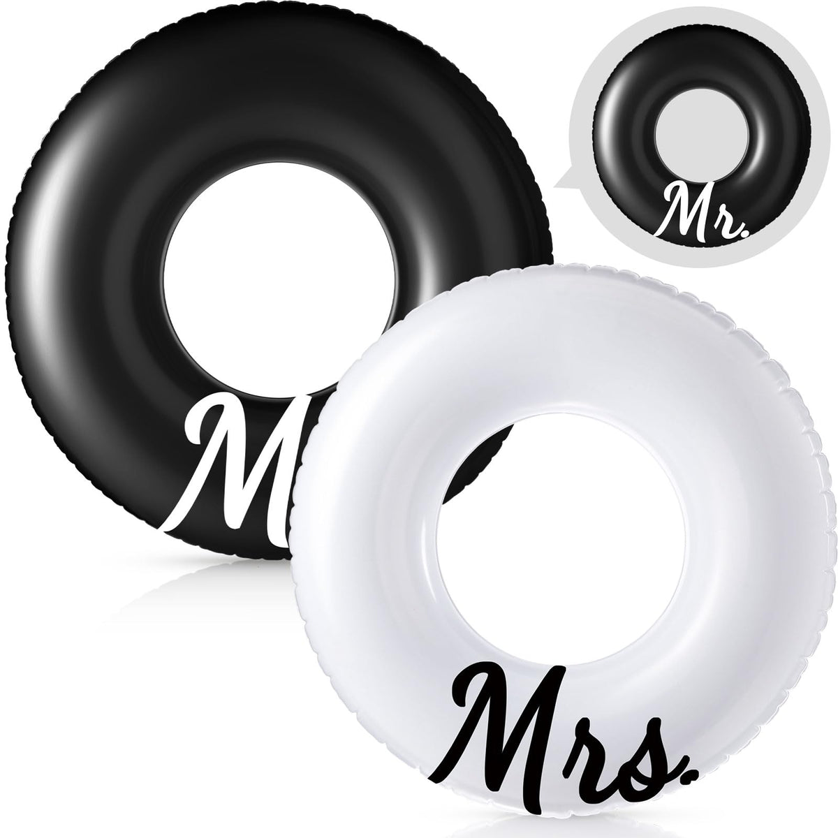 Silipull Mr pool float 48-inch for stylish wedding photos and durable pool fun.