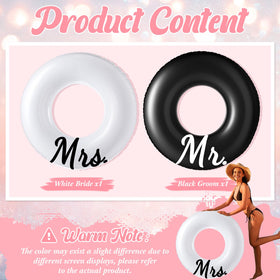Silipull Mrs pool float 48-inch adds elegant contrast for couple pool moments and photos.