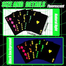 Silipull neon fluorescent card artwork shown under UV light