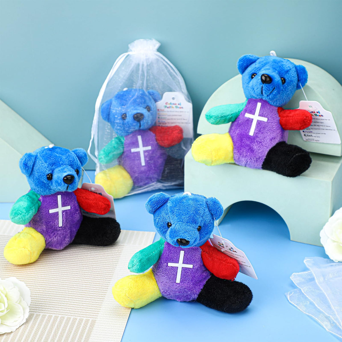 Silipull rainbow faith bear in green embodies new life and growth