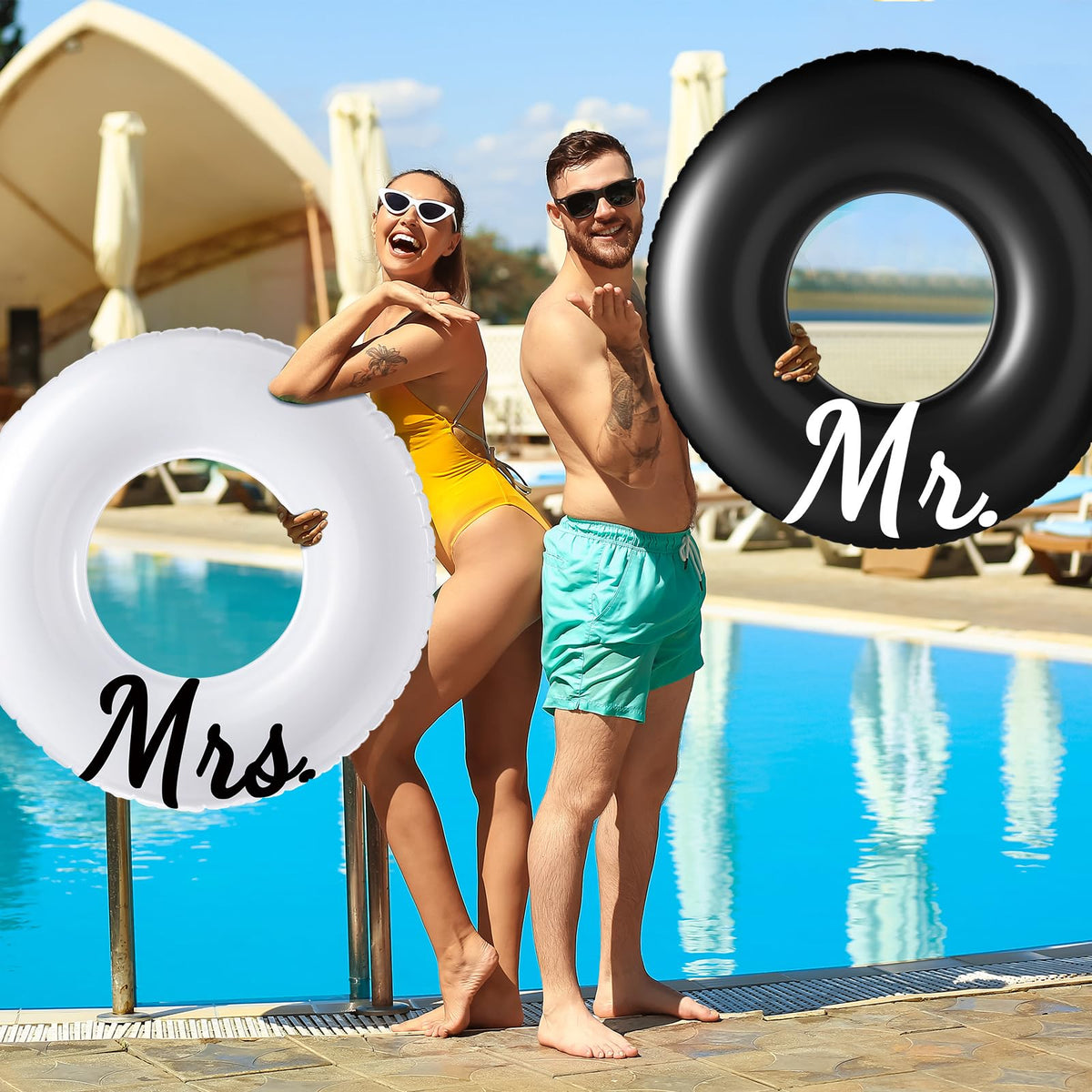 Silipull romantic pool decor adds elegance to beach receptions and engagements.