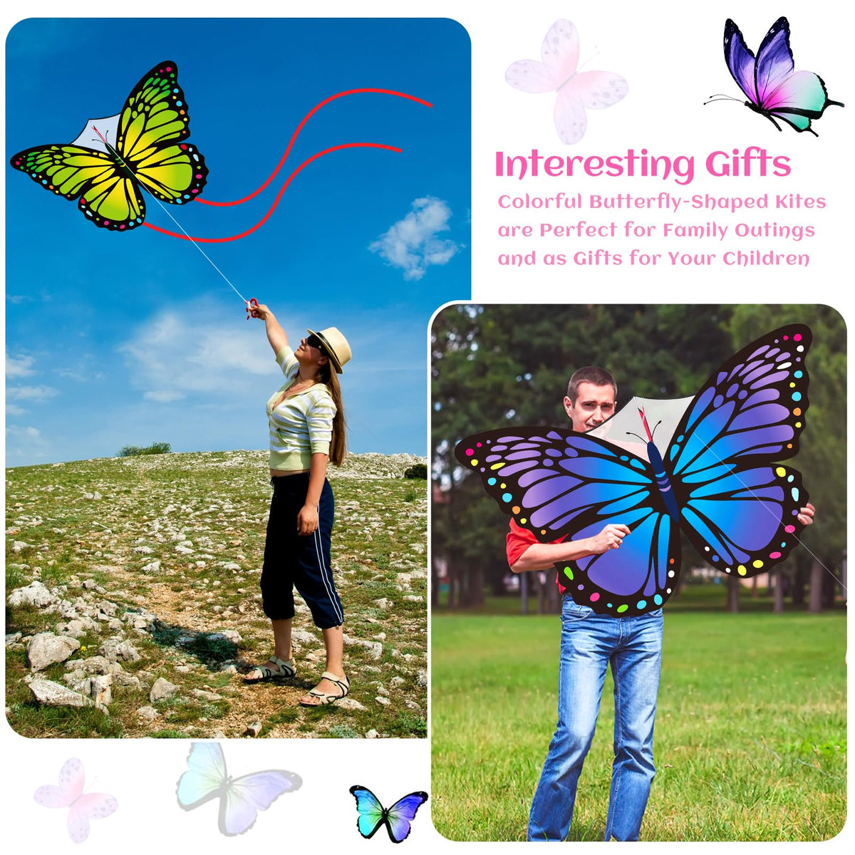 Silipull six pack of butterfly kites ready for family fun