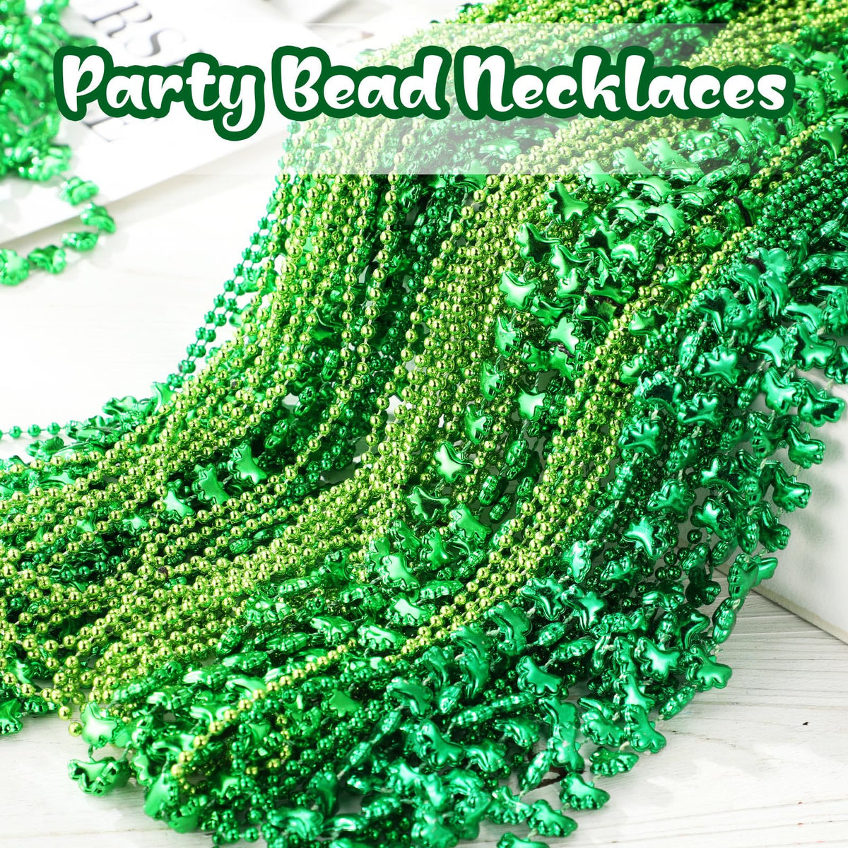Silipull St. Patrick's Day shamrock beads add eye-catching accents to outfits.