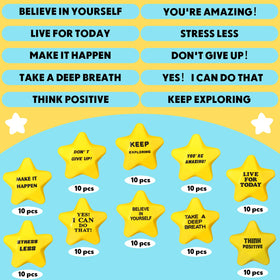 Silipull motivational stress balls with quotes to inspire calm during tasks.