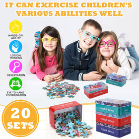 Silipull zoo puzzle: 60-piece challenge supports cognitive skill development.