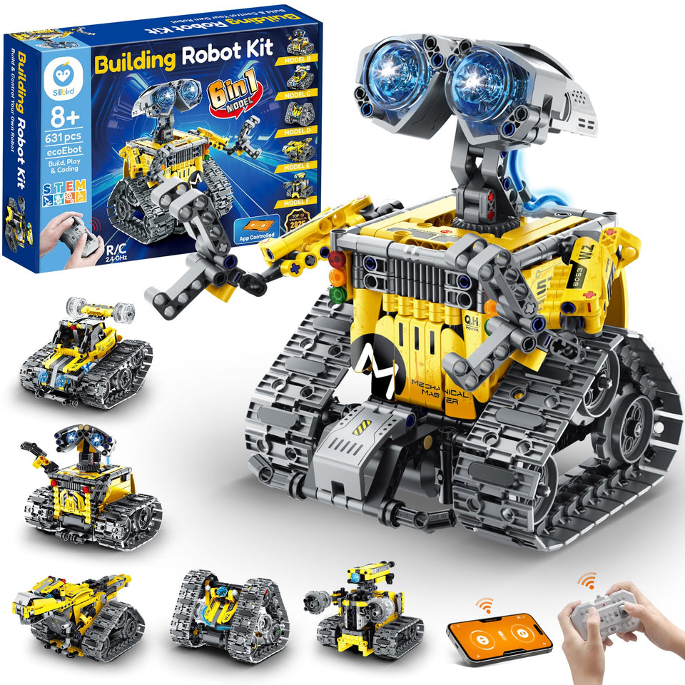 Sillbird robot-building-kit front view showcases hands-on STEM exploration for curious kids.