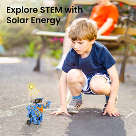 Sillbird solar-powered robot outdoors demonstrates renewable energy in play.