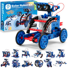 Sillbird solar robot building parts laid out for hands-on learning