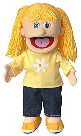 Silly Puppets Katie Peach Girl puppet front view for imaginative play
