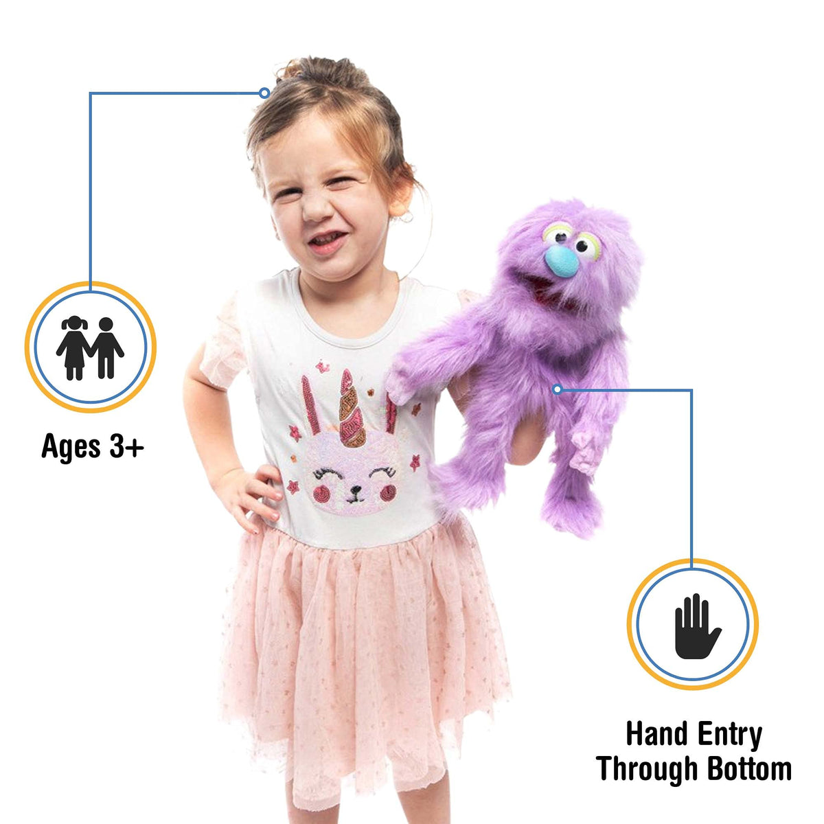 Silly Puppets movable mouth and arms puppet enhances interactive pretend play