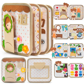 Silouka Montessori Busy Book button fastening for fine motor skills
