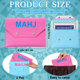 SilTriangle 2 leather Mahjong card clutch open for quick access during games.