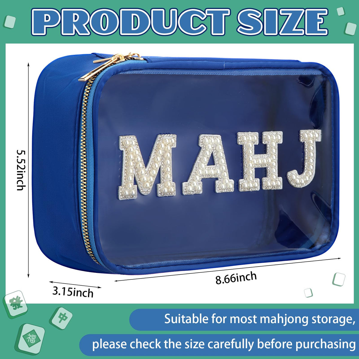 SilTriangle clear Mahjong case displays tiles for quick visual access