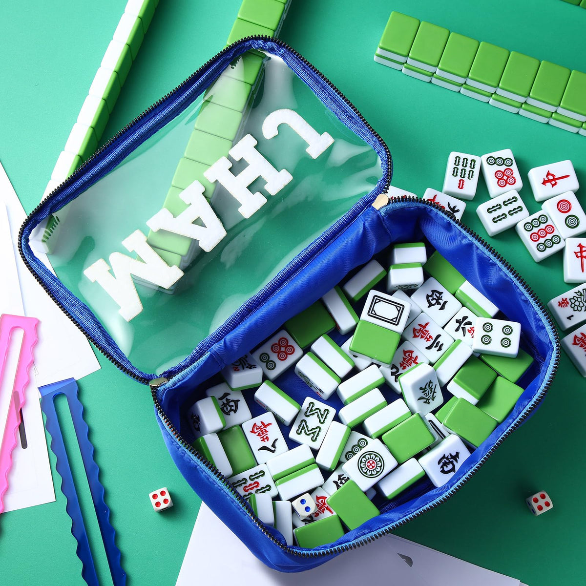 SilTriangle bag holds up to 166 tiles for easy set management