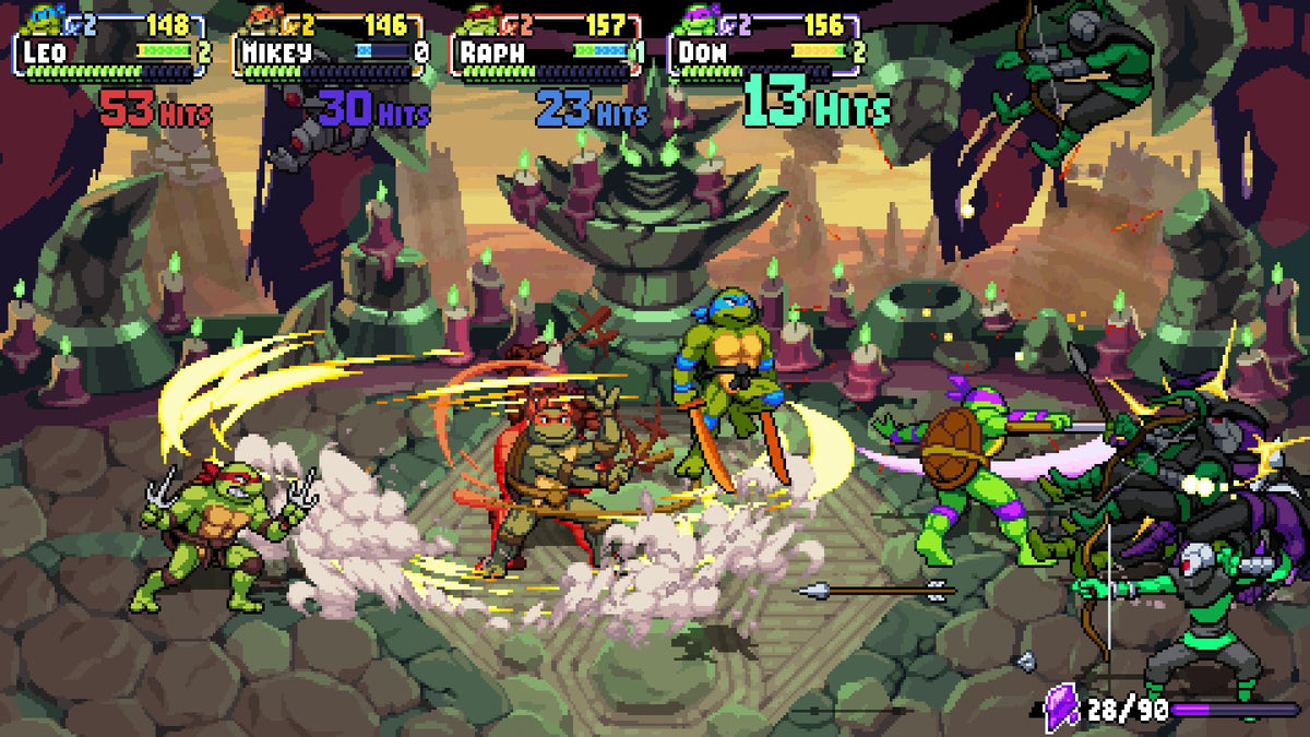 Silver Lining Interactive TMNT Shredder's Revenge Ultimate Edition menu screenshot showing classic 80s vibes.