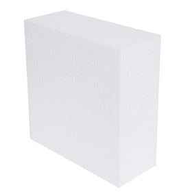 Silverlake foam block 10x10x4 front view for precise modeling.