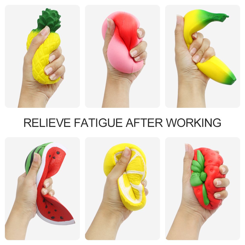 SILVIA Banana slow-rise squishy, large squeeze for stress relief of the hands.