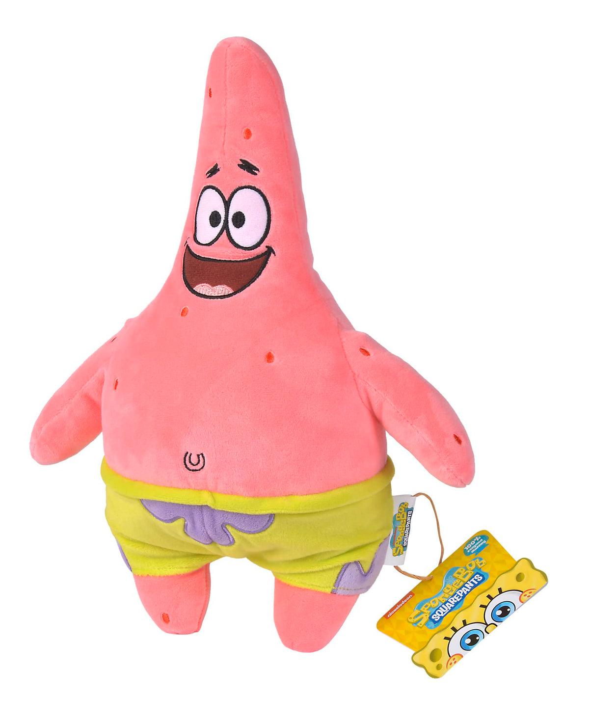 Simba Patrick Star plush front view, soft cuddle buddy for kids.