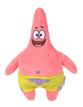 Simba Patrick Star plush side view, durable stitching for everyday adventures.