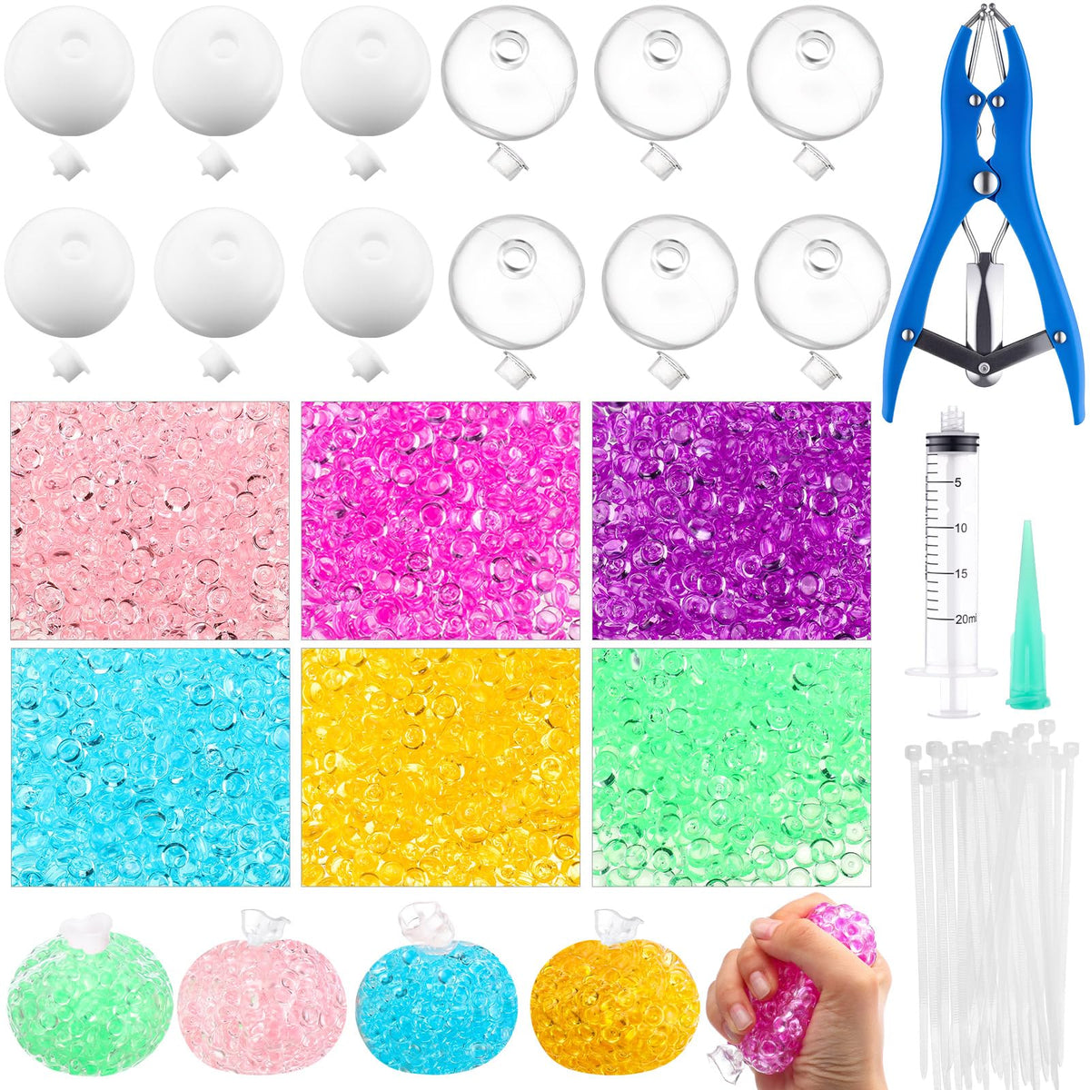 Simgoing 12-set stress ball kit for creative DIY projects and stress relief.