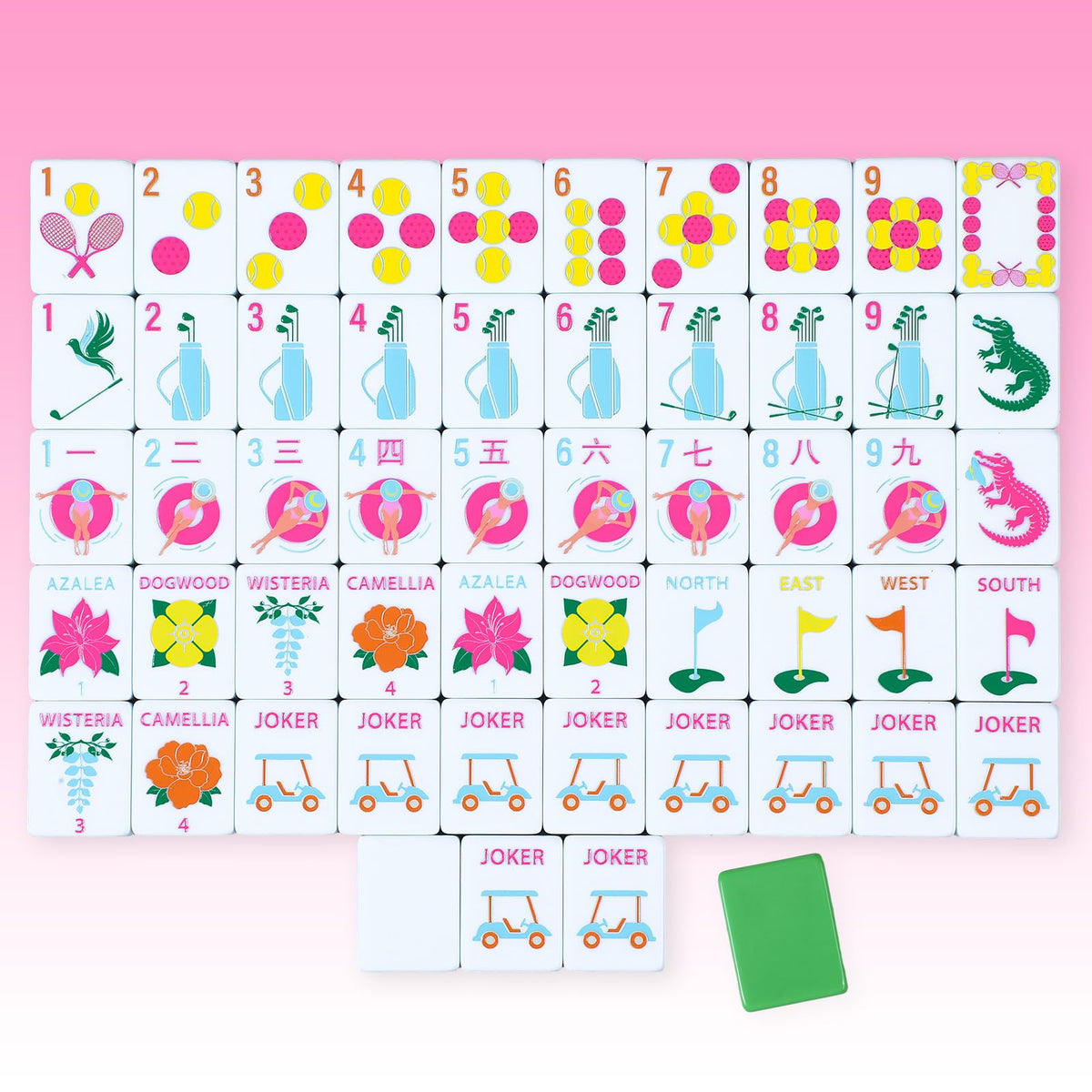 Simgoing 160-piece American Mahjong tiles set in durable melamine for lasting play