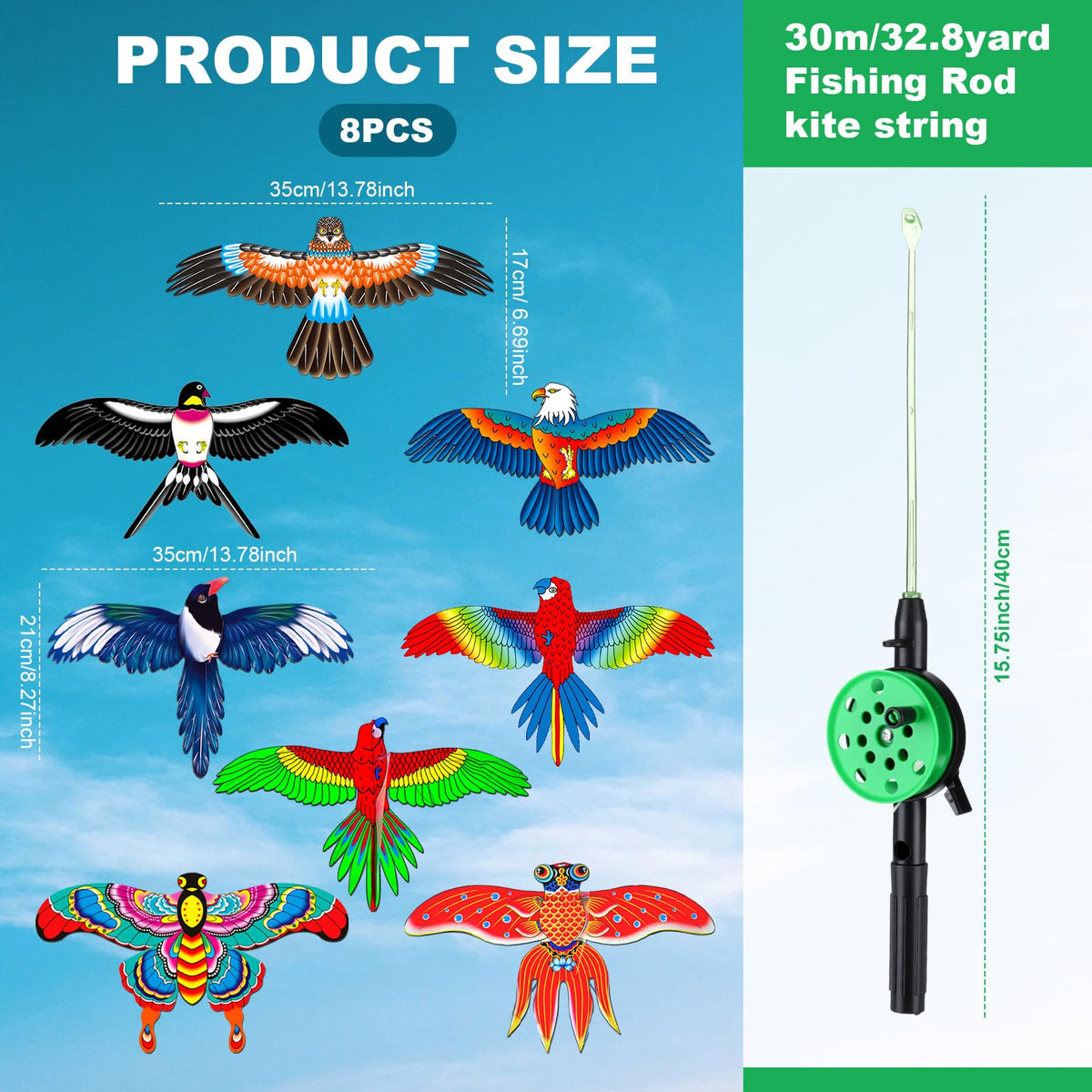Simgoing magpie kite adds color and quick lift for parks.