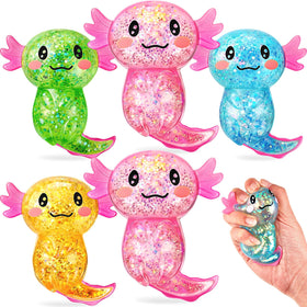 Simgoing axolotl stress toy in multicolor malt sugar for desk relaxation