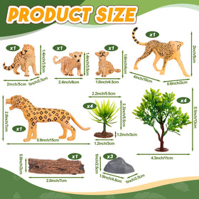 Simgoing X-101 cheetah topper highlights dynamic pose for dramatic cake decorating.