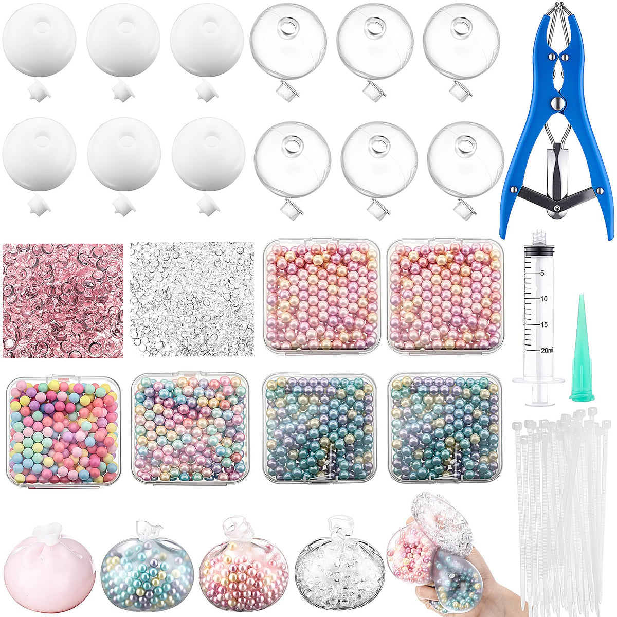 Simgoing DIY stress ball kit with blank balls for customizable fidget sessions.
