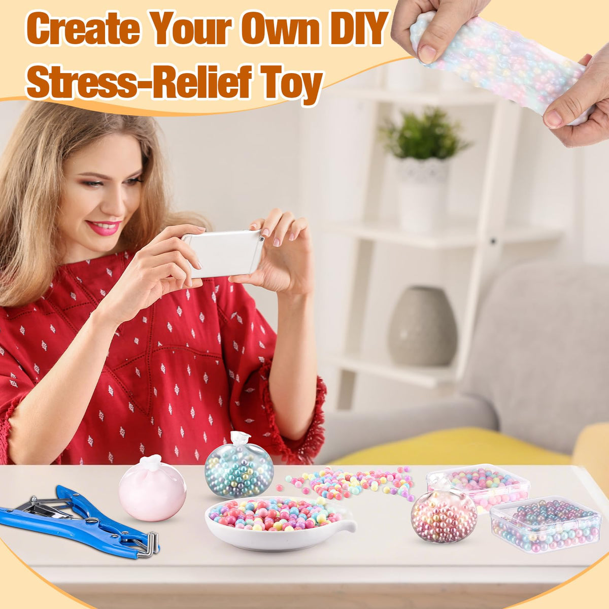 Simgoing complete set for DIY stress ball creation and sensory play.
