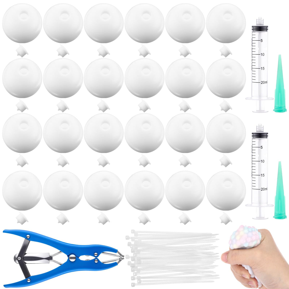 Simgoing DIY stress ball skins 24-pack for personalized sensory play.
