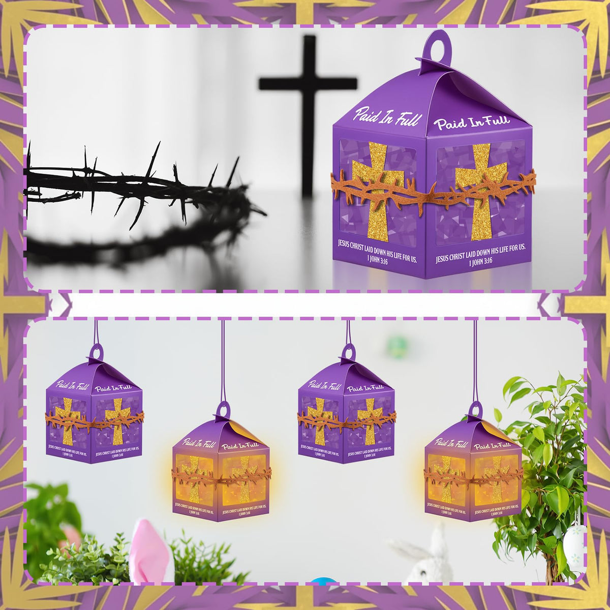 Simgoing Easter cross lantern assembly demonstrates hands-on faith education.